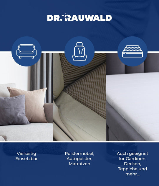 Dr. Rauwald Polsterreiniger [750 ml] – Effektive Fleckenentfernung für Sofa, Teppich, Kissen, Autositze & Matratzen – Umweltfreundlich & geruchsfrei – Made in Germany - Dr. Rauwald - Reinigungsmittel Made in Germany